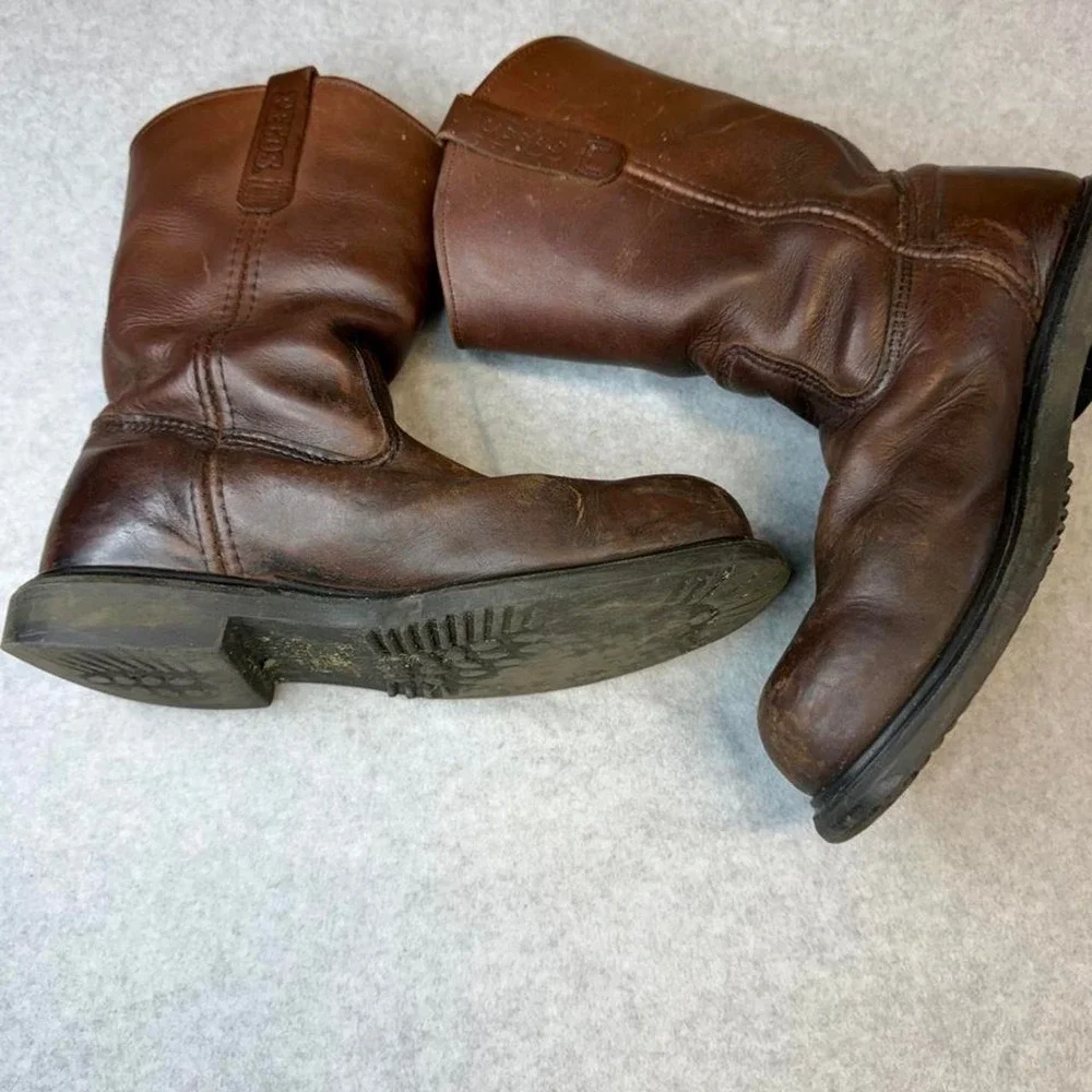 Vintage Red Wing 2231 Pecos Brown Leather Steel toe boots  10.5 Made In the USA